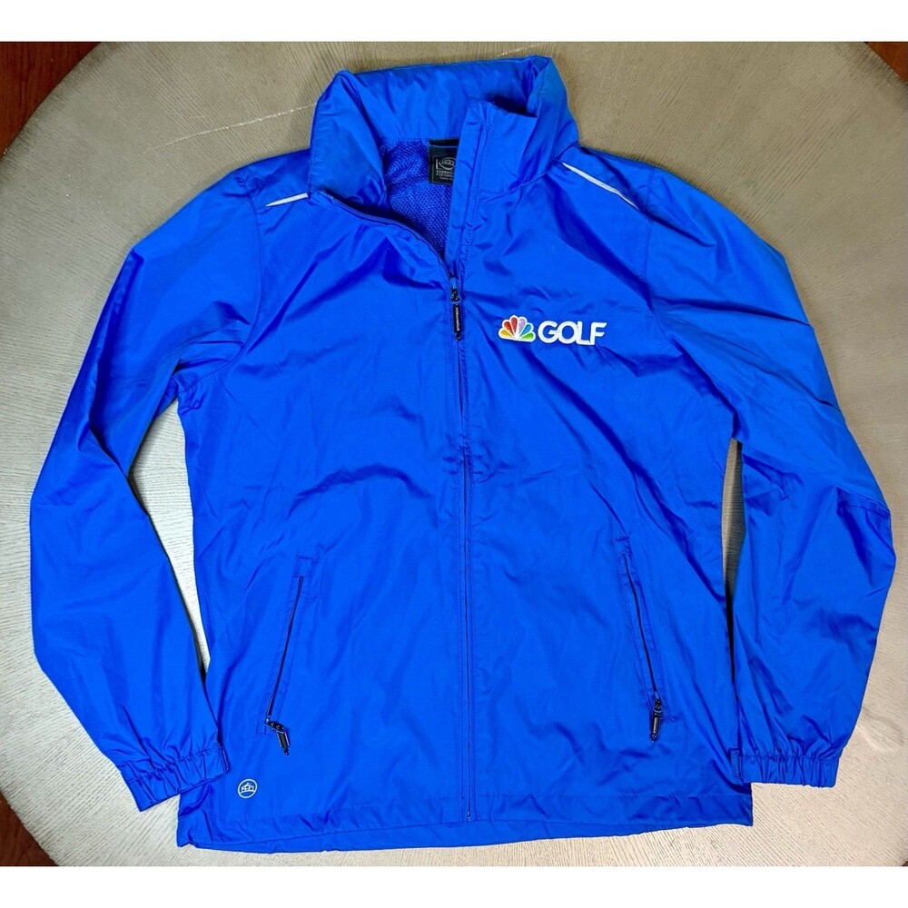 Stormtech NBC Golf Channel Crew Jacket Mens M Blue Windbreaker Rain Shell 20x25